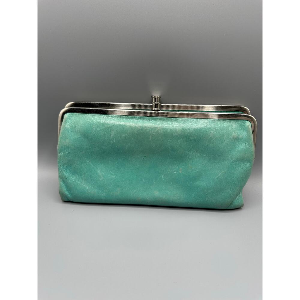 ✨ Hobo International Lauren Vintage Hide Clutch Wallet - Sea Glass ✨